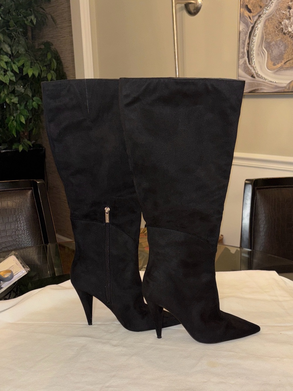 Jessica Simpson Wide Calf Black Suede Over-the-Knee Boots - Picture 7 of 8